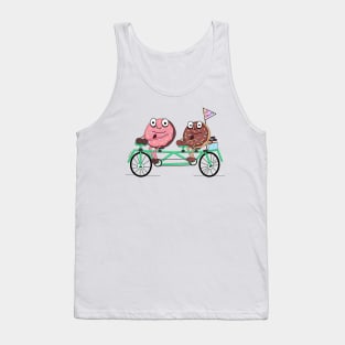 Donuts on a Tandem Bike Tank Top